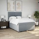  Krevet box spring s madracem svjetlosiva 160x200 cm tkanina | shoptok.hr