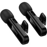 hoco. Bežični mikrofon L20A USB-C / Lightning 2 komada crni | shoptok.hr