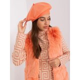 Fashion Hunters Peach winter beret with cashmere Cene