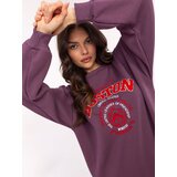 My Red Lips Sweatshirt-EM-BL-617-15.55P-Dark Purple | Shoptok.si