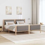  Krevetna konstrukcija Sivo-smeđa 200 x 200 cm tkanina | Shoptok.si
