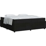 vidaXL Okvir kreveta s madracem s madracem Crna 200 x 200 cm Baršun | shoptok.hr