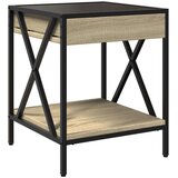 vidaXL Noćni ormarić s beskonačnim LED boja hrasta sonome 40x40x49 cm | shoptok.hr