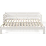 Lumor Vlečna postelja iz borovega lesa - 90(180)x190 cm - Z lesenimi letvicami - Bela, (22156173) | Shoptok.si