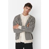 Trendyol Beige Men's Oversize V-Neck Crowbarn Cardigan | shoptok.hr