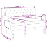  Klupa s naslonom plava 120 x 62 x 75,5 cm od tkanine | Eponuda.ba