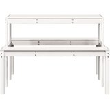  Stol za piknik bijeli 110 x 134 x 75 cm od masivne borovine | shoptok.hr