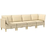  Set namještaja za dnevni boravak s jastukom 4 pcs Krem Tkanina | shoptok.hr