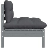  Srednja vrtna sofa s antracit jastucima masivna borovina siva | shoptok.hr