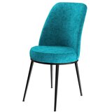 Hanah home set trpezarijskih stolica Dexa 2 kom, tirkizna tkanina Babyface, crne metalne noge | Eponuda.com