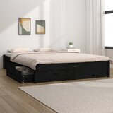 vidaXL Okvir za krevet s ladicama crni 140 x 190 cm Cijene