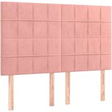  Uzglavlje ružičasto 144x5x118/128 cm baršunasto | shoptok.hr