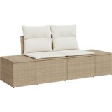  10-delni vrtni sofa set z blazinami bež poliratana akacije | Shoptok.si