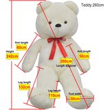 Plišani medvjedić bijeli 242 cm | shoptok.hr