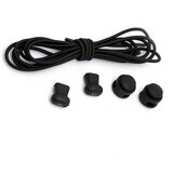 INF Enostavne vezalke brez vozlov (2 para) Black, (21745456) | Shoptok.si