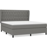 Maison Chic Box spring postelja - Vzmetna postelja z vzmetnico temno siva 180x200 cm blago SL20894, (21892809) | Shoptok.si