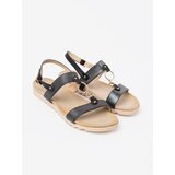 GOODIN Women's black sandals with a snakeskin motif | Shoptok.si