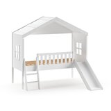 Vipack bela otroška postelja iz masivnega bora v obliki hiške/dvignjena 90x200 cm – Cene