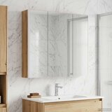  Kopalniška ogledalna omara z LED lučmi Oreh 73.5 x 15.5 x 70 cm, (5000233194) | Shoptok.si