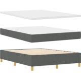  Boks vzmetnica s posteljo in žimnico temno siva 160x200 cm tkanina, (22052131) | Shoptok.si