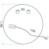 REA Bath Ogledalo LED 80cm BAS P11242 | shoptok.hr