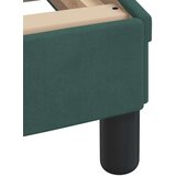  Postelja z vzmetnico temno zelena 80x200 cm žamet | Shoptok.si
