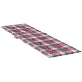  Jastuk za ležaljku crveni karirani (75 + 105) x 50 x 4 cm | Eponuda.com