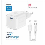 Swissten punjač za AC220, GaN, 1xUSB-C, 35W, 3A, bijeli + USB-C kabel | shoptok.hr