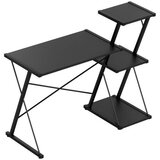 Leader 3.5 Crni radni stol s policama 116 cm | shoptok.hr