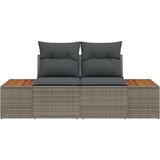  Dvosed na otvorenom s jastučićima sivi poli ratan | shoptok.hr