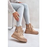 EVENTO PE1 Women's Platform Boots With Decorative Lacing Brown Edidda | Eponuda.ba