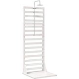 Vanjski tuš 225 cm Masivna borovina i nehrđajući čelik Bijela | shoptok.hr