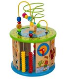 Kruzzel drvena edukativna kocka 11 u 1 s abakusom i satom, 31 cm | shoptok.hr