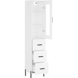  Visoka komoda bijeli 34,5x34x180 cm od konstruiranog drva | Eponuda.com