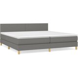 Maison Chic Box spring postelja - Vzmetna postelja z vzmetnico temno siva 200x200 cm blago SL6657, (21901025) | Shoptok.si