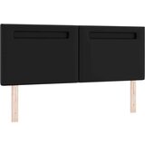 vidaXL Postelja s pomičnim dnom z vzmetnico, črna, 140x200 cm, umetno usnje | Shoptok.si