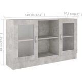  Vitrina siva boja betona 120 x 30,5 x 70 cm konstruirano drvo | Eponuda.ba