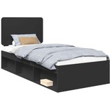  Okvir za krevet Crna 75 x 190 cm Čvrsto borovo drvo | shoptok.hr