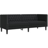  Chesterfield garnitura od 2 dijela, crna, umjetna koža | shoptok.hr