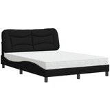  Krevet s madracem crni 140 x 190 cm od tkanine | shoptok.hr
