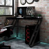 vidaXL Gaming miza z nogami ZZ-oblike črna 90x60x75 cm Cene