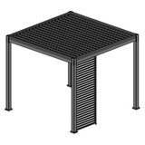 Pergole Sjenčani panel s fiksnim lamelama za pergolu (Antracit, 1,3 m) | shoptok.hr