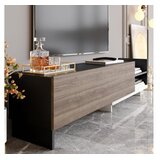 Hanah home Hanah Kućni TV komoda Parion, 165x41x35 cm, Bijelo-Crno-Orah | Eponuda.ba