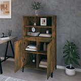  Visoka komoda dimljenog hrasta 60x36x110 cm konstruiranog drva | shoptok.hr