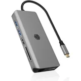 ICY BOX IB-DK4061-CPD Wired USB 3.2 Gen 1 (3.1 Gen 1) Type-C Grey