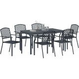  Vrtni set za objed 7 kom. Antracit Čelik s prahom | shoptok.hr
