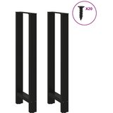  Noge za barski stol Crne 2 kom 40 x (110-111) cm Čelične | shoptok.hr
