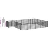  Kavez za pse crni 30,25 m² čelični | shoptok.hr