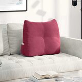  Jastuk za leđa Vinska crvena 60 x 24 x 50 cm Baršun | shoptok.hr