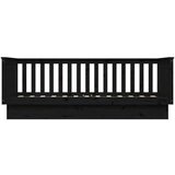  Dnevni ležaj crni 80 x 200 cm od masivne borovine | shoptok.hr